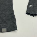 Meriwool Layers Womens Large 190g Grey Gray Wool Long Sleeve Henley Shirt *FLAW Photo 4