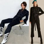 Orseund Iris Work Wear Belted Jumpsuit In Black Overalls Size XS Kylie Photo 10