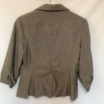 CAbi Women's Plaid Notch Lapel Single Breasted Blazer Jacket Black Tan Size 6 Photo 5