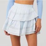 Love Shack Fancy ‎ ruffle mini skirt riviera blue Small Photo 2