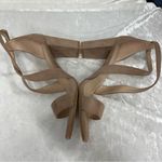Rampage  suede taupe size 10 cross strap Nell-heels Photo 2