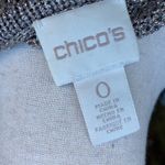 Chico's Chico’s Metallic Long Open Cardigan Duster Striped Black Copper Tan 0 Small Photo 4