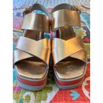 Free People  Kate Rose Gold Platform Wedge Disco Sandals Size: EU 39 US 8 Photo 2