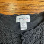 Black Crochet Sweater Size L Photo 5
