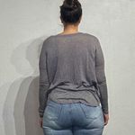 Chaser Gray Burnout Long Sleeve Oversized Top Sz S Photo 7