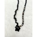 Free People NEW  Arrow Choker in Black Star Beaded Bohemian Necklace Layering Photo 1