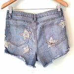 Vintage Havana NWT  Star Studded Snake Print Denim Jean Shorts 27-28 Distressed Photo 4