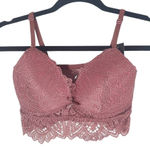 Frederick's of Hollywood  Pink Lace Bralette Size Medium NWT Rose Pink Bralette Photo 0