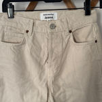 Reformation Cynthia High Rise Long Beige Straight-Leg Jeans Size 25 Photo 0