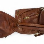 Valas Los Angeles Blondie Italian Leather Back Pack Bag Drawstring Luxury Gold Brown Photo 10