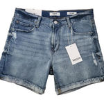 Kensie Jeans Women's Vintage Luxe High Rise Raw Hem Denim Shorts Size 4/27 Blue Photo 0