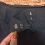 Eileen Fisher Skirt Large L Navy Blue Linen Blend Pleated Knee Length Womens Photo 4