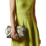 Ted Baker Balieey Pleated Mini Dress In Lime Green Size 4 / Large Photo 0