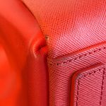 MCM 2-Way Red Leather Top Handle Shoulder Bag - Preowned Photo 5