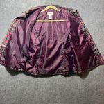 Drapers & Damons Plaid Sleeveless Vest Size L Collared Button Front Pockets Purple Size L Photo 5