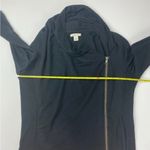 Caslon  Black Moto Style Offside Zip Sweatshirt Size S Photo 5