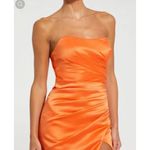 Mac Duggal  Orange strapless high slit gown Dress Size 8 Style 11653 $338 Photo 2