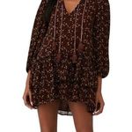 Cleobella Jaslynn Zadia Paisley Floral Block Print Long Sleeve Mini Dress Medium Photo 0