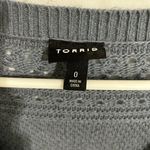 Torrid Pointelle Pullover V-Neck Tunic Sweater Photo 2