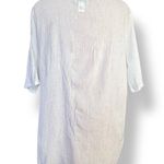 Vintage Anthony Richards White Sheer Cotton Tunic Top Short Sleeve Crewneck 2X Photo 5