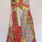 Patchwork Sundress Boho Paisley Print Halter Neckline Pura Vida Lightweight Photo 0