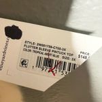 Vineyard Vines  Flutter Sleeve Pintuck Top‎ Plus Sz 3X Tropical Abstract NWT Blue Photo 4