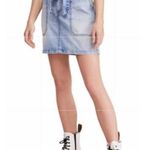 Free People Splendor in the Grass Paperbag Waist Denim Jean Skirt Photo 0