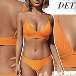 Cupshe  Solid‎ Low Waist Bikini Set Triangle Two Pieces Swimwear Size S. A-900 Photo 0