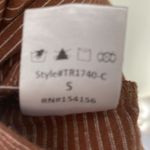 Mod Ref  High/Low Short sleeve brown stripe tee small Photo 6