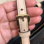 Michael Kors MICHAEL Pebbled Leather Black Beige Straps Shoulder Tote Purse Photo 11