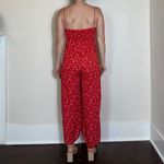Madewell Tall Ruched Wide-Leg Jumpsuit in Prairie Floral Enamel Red Size 2 Photo 4