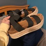 Steve Madden Black Espadrille Wedges Photo 0