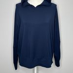 Lululemon Hoodie Pullover Size 8 Navy Blue Lightweight Long Sleeve Relaxed Fit Photo 4