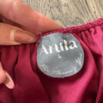 Arula Adelyn Swiss Dot Bow Back Swiss Dot Mini Dress Photo 4