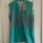 Nike Womens Polo Size Small Dri-FIT Victory Striped Golf Green Pink, A60 Photo 0