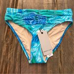 MONTE & LOU Mid Rise Ruched Swim Bottoms NEW Size 8 AU/ 4 US Blue Photo 1