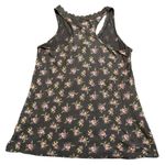Decree  Tank Top Black Floral Lace Medium Gray Grunge Glam Layering Ditsy Summer Photo 1