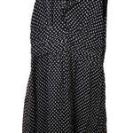W.O.N.Y Silk Polka Dot V‎ Neck Ruffle Sleeveless Dress Black White 10 Photo 0