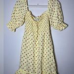Faithfull the Brand Sage Mini Dress in Santa Maria Floral Yellow Sz XS Photo 7