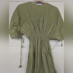 MISA Los Angeles Rtr sz small 4/6 Smocked Waist Marianna Dress green midi a-line Photo 9