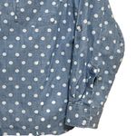 Tommy Hilfiger roll tab sleeve Cotton blue+white polka dots women's shirt XXL Photo 4