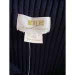 Maeve ANTHROPOLOGIE Navy Ribbed Knit Puff Gingham Short Sleeve Mini Dress Size S Photo 5