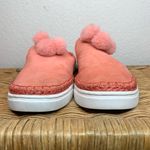 UGG  Pom Pom Slide on Mules Coral Red Color Size 9.5 Photo 2