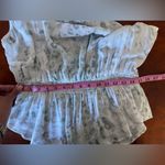 Cloth & Stone Lightweight & Flowy Animal Print Elastic Waist Pleated Top Size L Photo 7