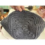 J‎ Crew Woven Tote Bag Gray Raffia Nautical Rope Handles Tassel Accents Photo 10