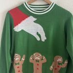 Tipsy Elves Gingerbread Men Being Eaten Holiday Ugly Christmas Sweater Graphic S Photo 3
