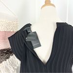 Club Monaco Woven Pleated Maxi Dress Robe Sleeveless Black Size 4 NWT Photo 8