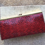 Rolf’s genuine cobra clutch wallet red leather Photo 2
