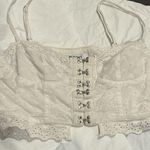 Princess Polly embroidered white floral corset tank crop top with clasps us 2 Photo 0
