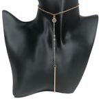 Gold Disc and Rod Y Necklace Photo 0